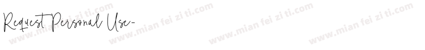 Request Personal Use字体转换